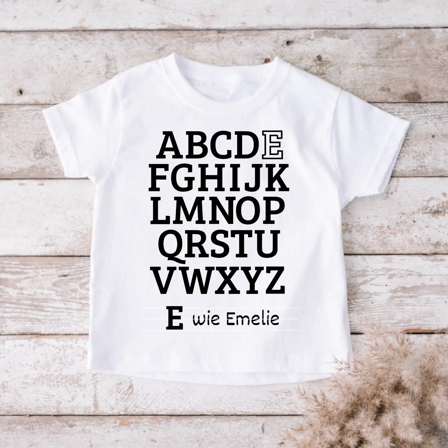 ABC Schüler - Personalisiertes T-Shirt für Kinder, zur Einschulung, 1. Klasse, eigener Name (100% Baumwolle)
