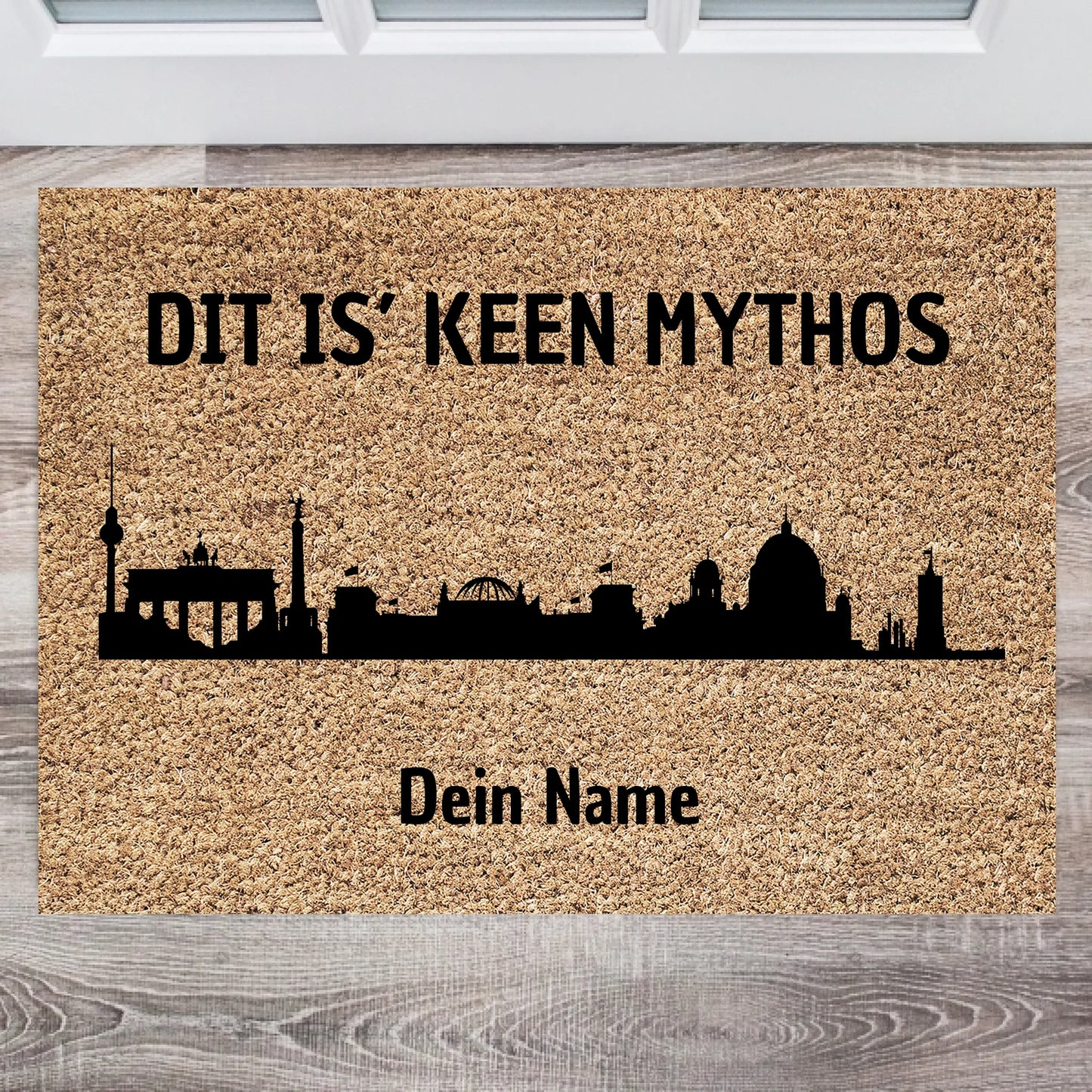 Berlin Skyline - Personalisierte Fussmatte
