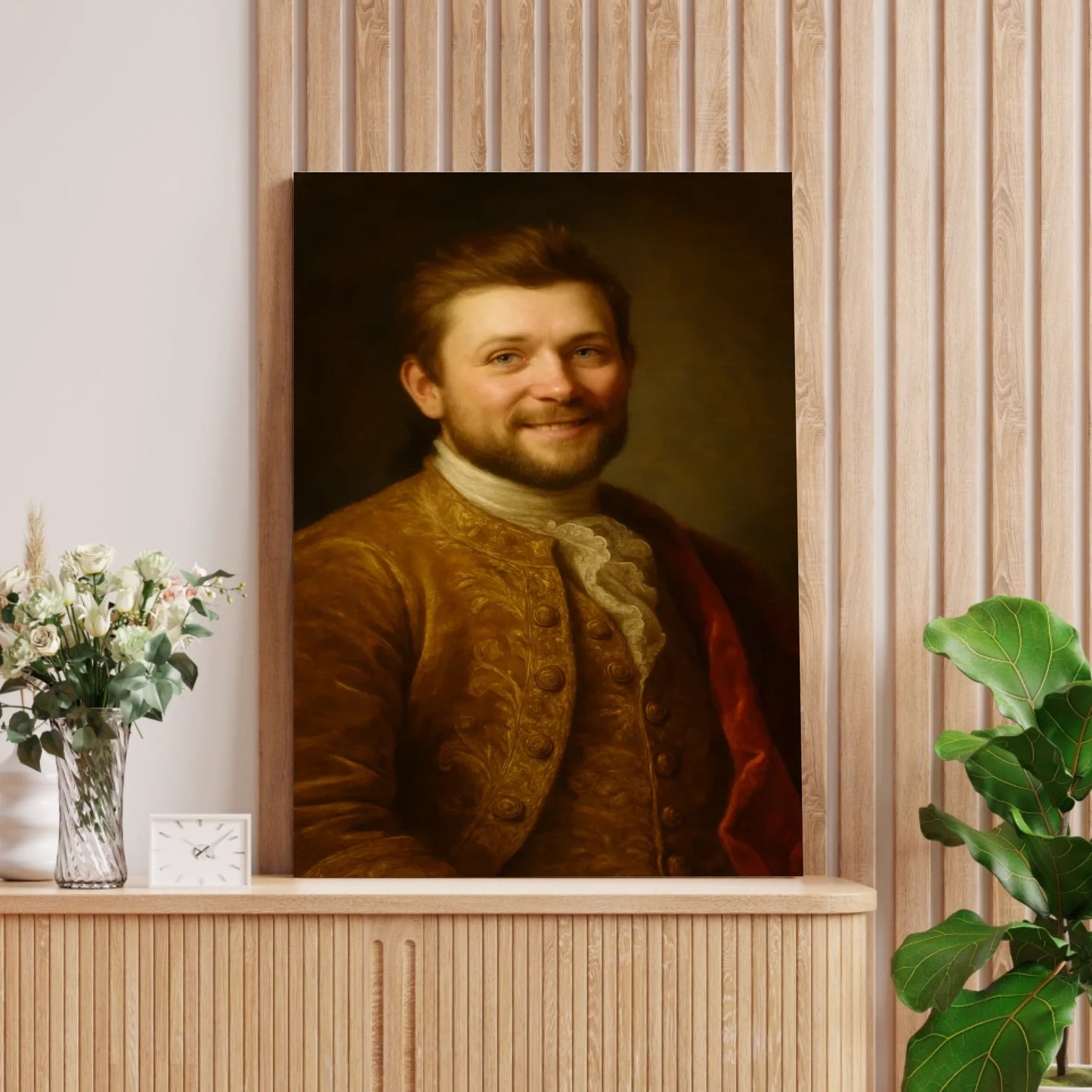 Royales Portraitbild - Personalisierte Leinwand mit Fotoupload im Stil eines königlichen Öl-Gemäldes