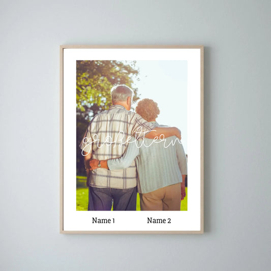 Großeltern - Personalisiertes Foto Poster Oma & Opa