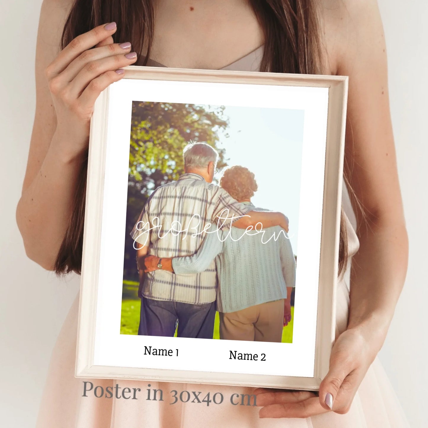 Großeltern - Personalisiertes Foto Poster Oma & Opa