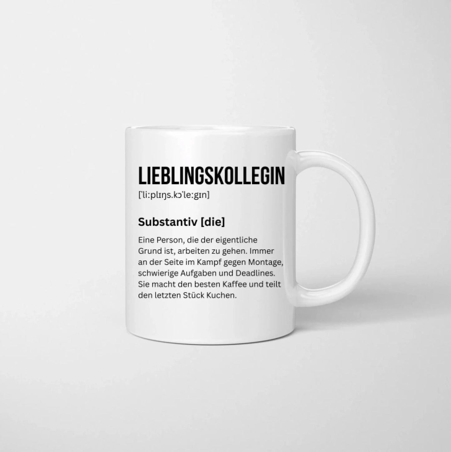 Definition Lieblingskollegin - Personalisierte Tasse Kolleginnen (2-4 Personen)