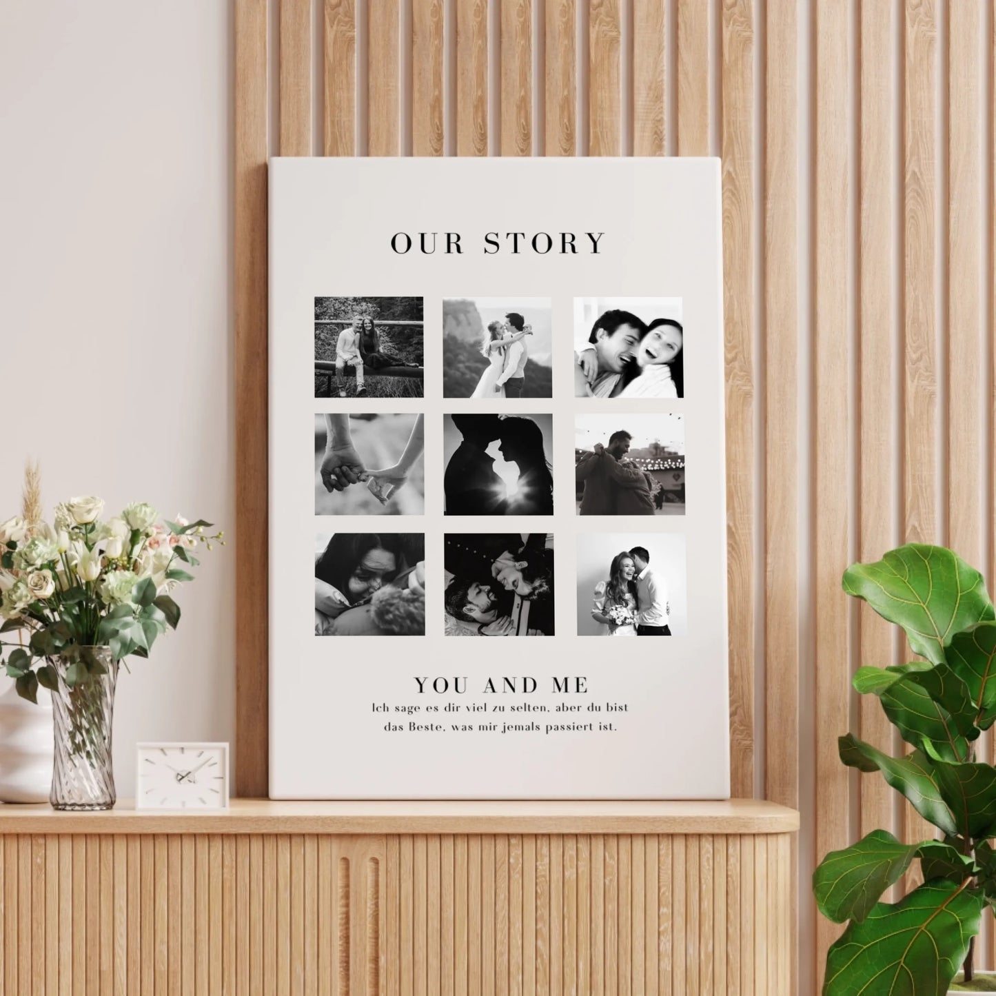 "Our Story" Personalisierte Foto-Collage für Pärchen, deinen Partner