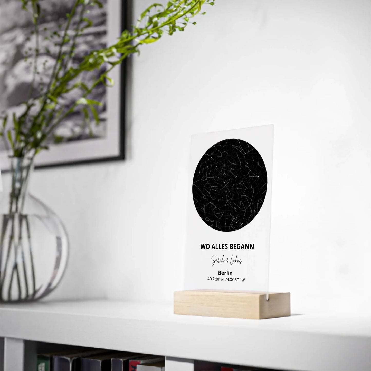 Unser Sternenhimmel - Personalisiertes Acrylglas Bild für deinen Partner, Partnerin, Geschenk Pärchen