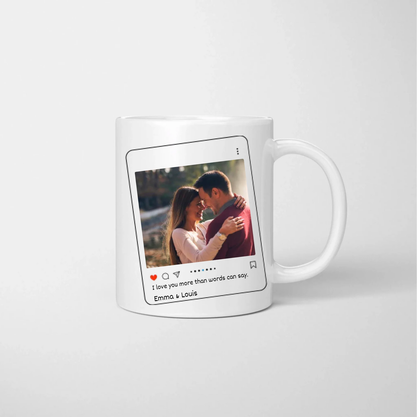 Partner fotomok Insta Post Style - Gepersonaliseerde Valentijnsmok voor je partner, vriendin