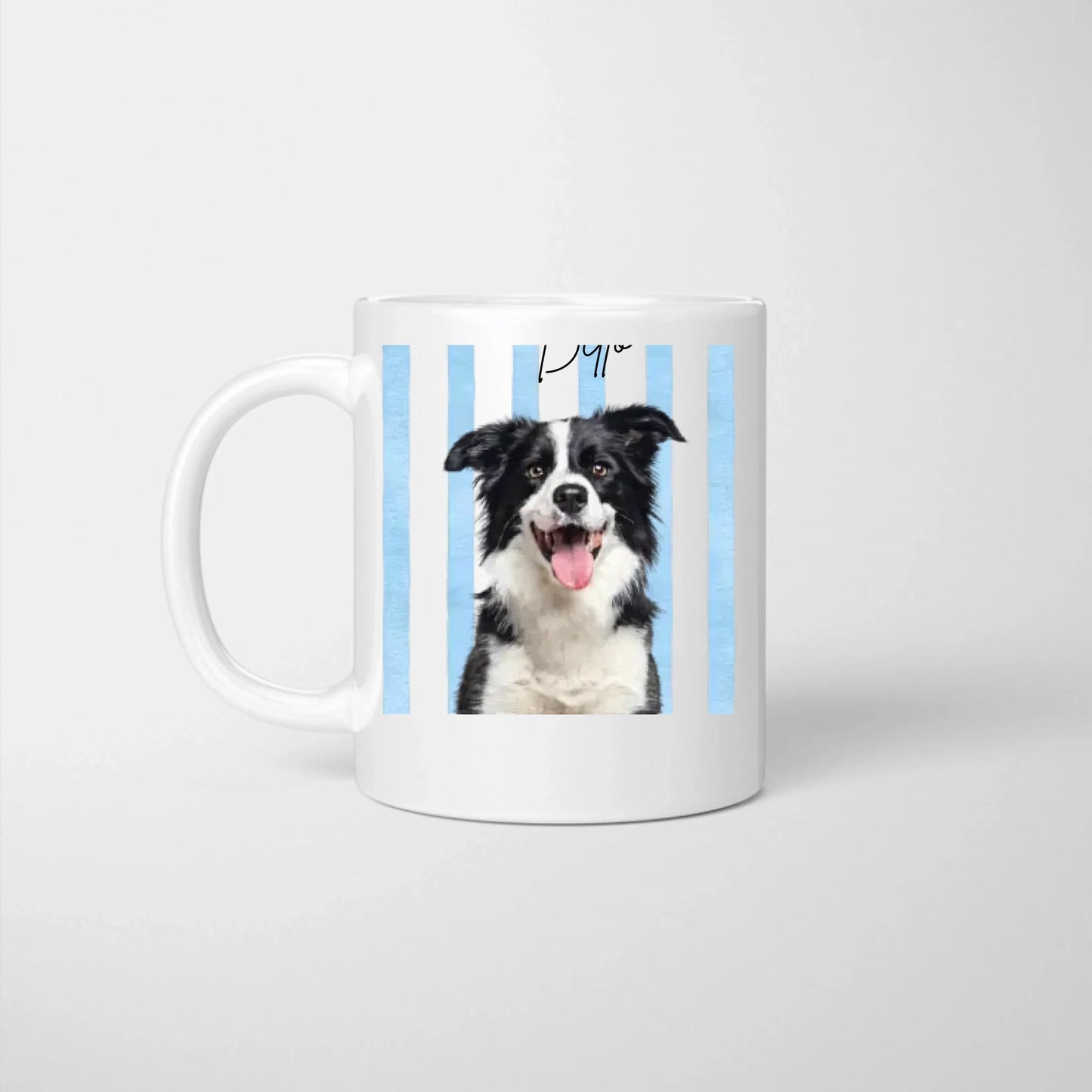 Personalisierte Aquarell Haustier-Tasse mit eigenem Foto und Namen (Hund, Katze, etc.)
