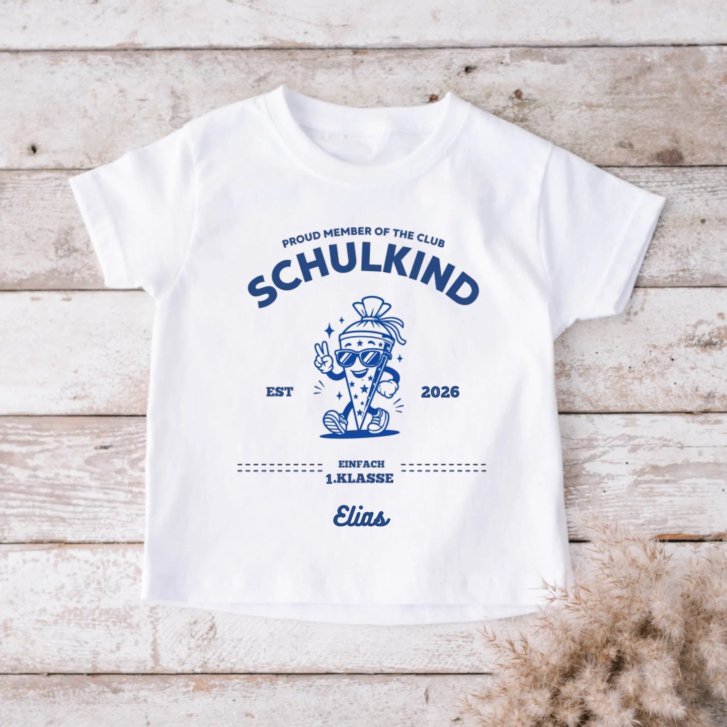 Cool Schulkind Club T-Shirt 2026 - Personalisiertes Einschulung Geschenk Jungen Mädchen, Erster Schultag, 1. Klasse, Schulanfang Shirt