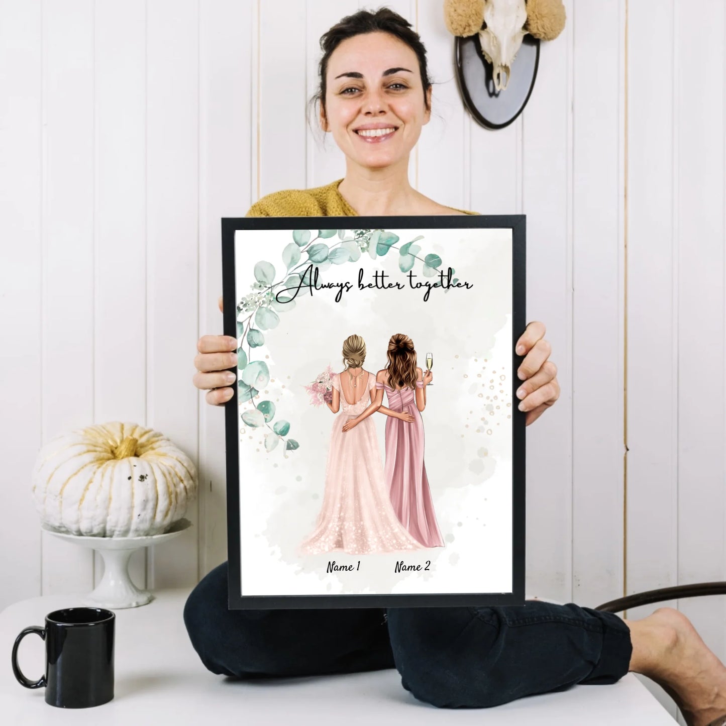 Novia y Dama de Honor - Poster de compromiso/boda Personalizado