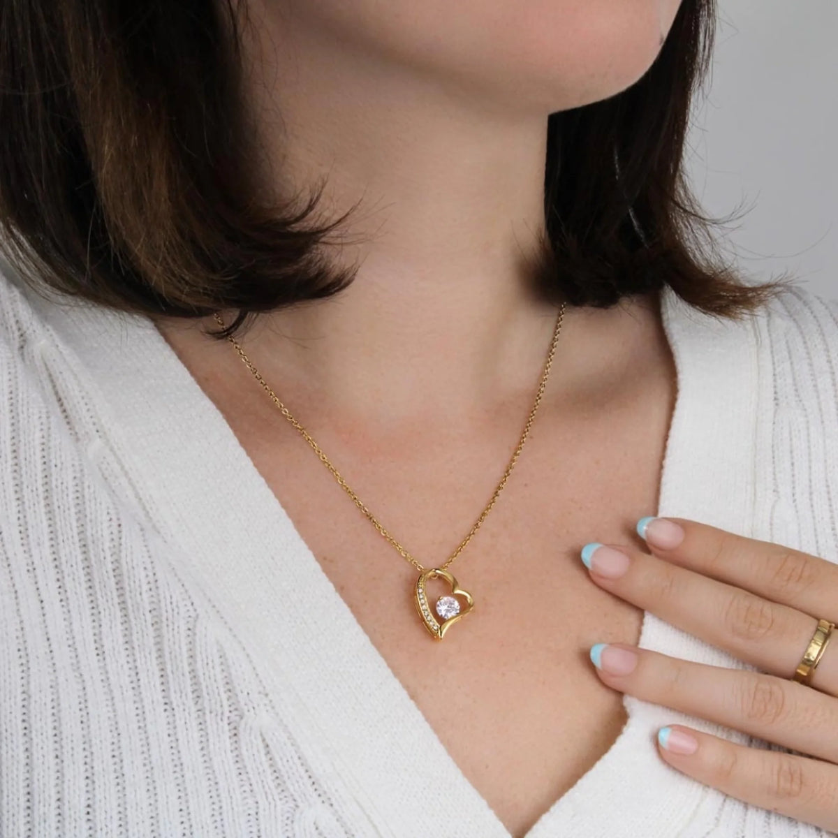 Forever Love "Traumfrau" - Halskette mit Gold-Herzanhänger & individualisierter Karte