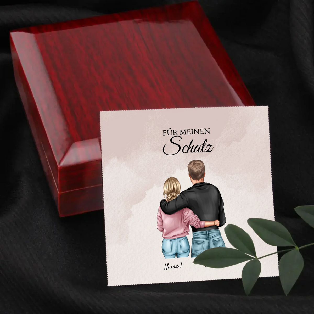 Forever Love "Bestes Pärchen" - Halskette mit Herzanhänger & personalisierter Karte
