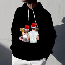 Cargar imagen en el visor de la galería, Meine Familie Weihnachten - Personalisierter Kapuzen-Pullover Unisex (bis zu 4 Kinder)
