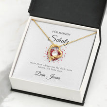 Cargar imagen en el visor de la galería, Forever Love - Halskette mit Herzanhänger &amp; personalisierter Karte
