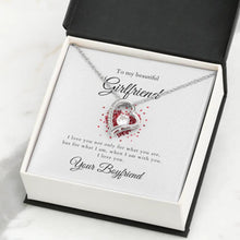 Cargar imagen en el visor de la galería, To my beautiful Girlfriend - Halskette mit Herzanhänger &amp; personalisierter Karte
