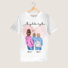 Cargar imagen en el visor de la galería, Beste Mama - Personalisiertes T-Shirt  Mutter &amp; Kinder/Jugendliche (100% Baumwolle, Unisex)
