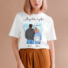 Cargar imagen en el visor de la galería, Bester Papa, Lieblingsmensch - Personalisiertes T-Shirt mit Vater &amp; Kinder/Jugendliche (100% Baumwolle, Unisex)

