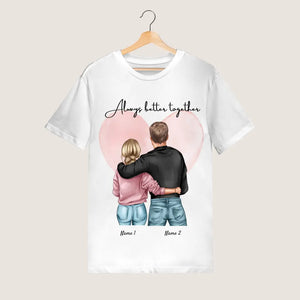 Mejor pareja - Camiseta personalizada (100% algodón, unisex)