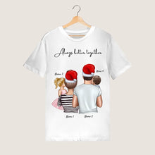 Cargar imagen en el visor de la galería, Meine Familie mit Kindern Weihnachten - Personalisiertes T-Shirt (1-4 Kinder)
