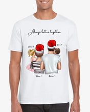 Cargar imagen en el visor de la galería, Meine Familie mit Kindern Weihnachten - Personalisiertes T-Shirt (1-4 Kinder)
