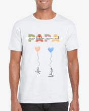 Cargar imagen en el visor de la galería, Meine Liebsten nennen mich PAPA - Personalisiertes T-Shirt (100% Baumwolle, Unisex)
